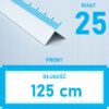 KĄTOWNIK aluminiowy BIAŁY MAT 25x25mm anodowany 125cm