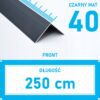 KĄTOWNIK aluminiowy CZARNY 40x40mm anodowany 250cm