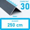 KĄTOWNIK aluminiowy CZARNY 30x30mm anodowany 250cm