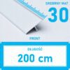 Listwa łącząca progowa TEOWNIK 30mm SREBRNY MAT 2m