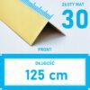 KĄTOWNIK aluminiowy ZŁOTY 30x30mm anodowany 125cm