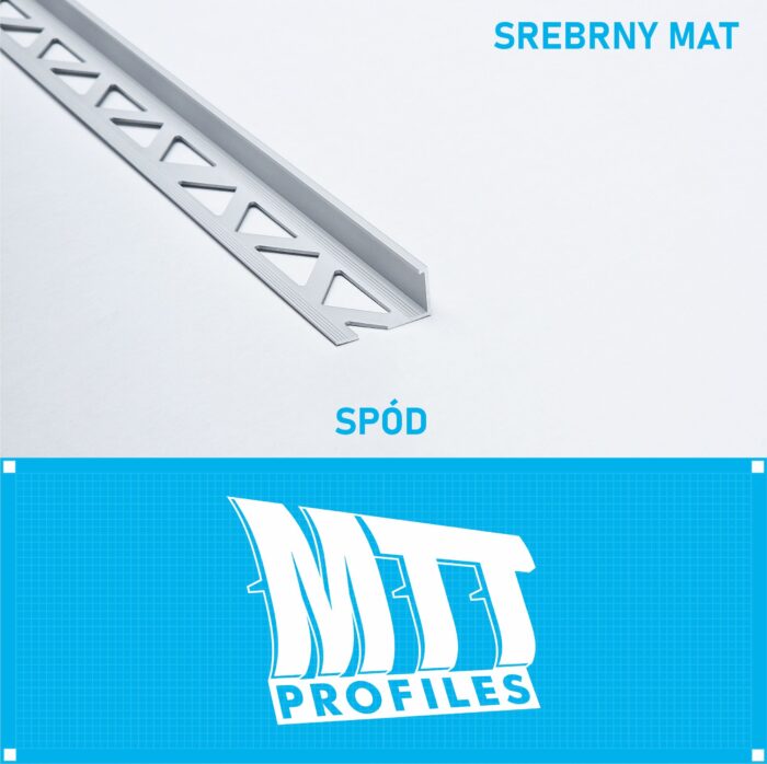 Listwa L profil narożna 12mm SREBRNY MAT ALU 125cm - obrazek 2