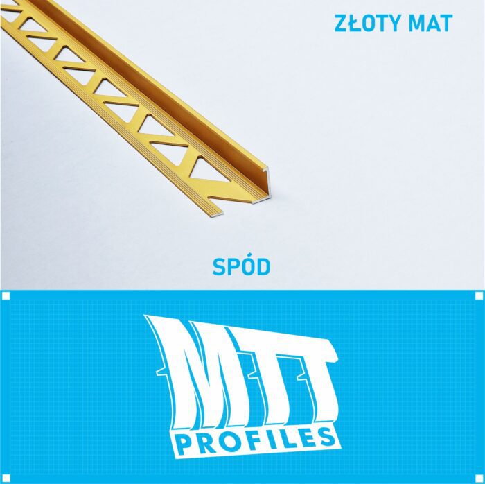 Listwa L profil narożna 12mm ZŁOTY MAT ALU 250cm - obrazek 2