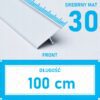 Listwa łącząca progowa TEOWNIK 30mm SREBRNY MAT 1m