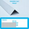Kątownik aluminiowy anod SREBRNY MAT 20x20mm 250cm - obrazek 4