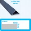 Kątownik aluminiowy anod CZARNY MAT 20x20mm 250cm - obrazek 4