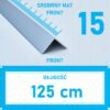 Kątownik aluminiowy anod SREBRNY MAT 15x15mm 125cm