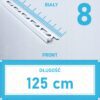 Listwa L profil narożna 8mm BIAŁY ALU 125cm