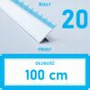 Listwa łącząca progowa TEOWNIK 20mm BIAŁY MAT 1m