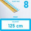 Listwa L profil narożna 8mm ZŁOTY MAT ALU 125cm