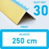 KĄTOWNIK aluminiowy ZŁOTY 30x30mm anodowany 250cm