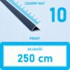 Kątownik aluminiowy anod CZARNY MAT 10x10mm 250cm
