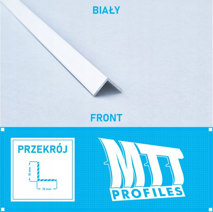 Kątownik aluminiowy BIAŁY MAT 10x10mm 125cm - obrazek 2