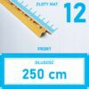 Listwa L profil narożna 12mm ZŁOTY MAT ALU 250cm