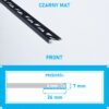 Listwa L profil narożna 6mm CZARNY MAT ALU 250cm - obrazek 4