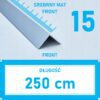 Kątownik aluminiowy anod SREBRNY MAT 15x15mm 250cm