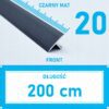 Listwa łącząca progowa TEOWNIK 20mm CZARNY MAT 2m