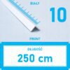 Kątownik aluminiowy BIAŁY MAT 10x10mm 250cm