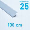 Listwa łącząca progowa TEOWNIK 25mm SREBRNY MAT 1m