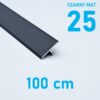 Listwa łącząca progowa TEOWNIK 25mm CZARNY MAT 1m