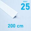 Listwa łącząca progowa TEOWNIK 25mm BIAŁY MAT 2m