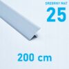 Listwa łącząca progowa TEOWNIK 25mm SREBRNY MAT 2m