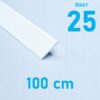 Listwa łącząca progowa TEOWNIK 25mm BIAŁY MAT 1m