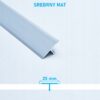 Listwa łącząca progowa TEOWNIK 25mm SREBRNY MAT 1m - obrazek 4