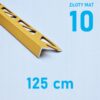 Listwa L profil narożna 10mm ZŁOTY MAT ALU 125cm